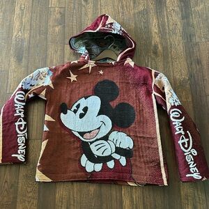 UPCYLED Mickey Mouse pullover hoodie made from 2 tapestries Disney World IMADEIT